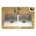 Houzer CTD-3350 Undermount Rectangular Double Basin Kitchen Sink