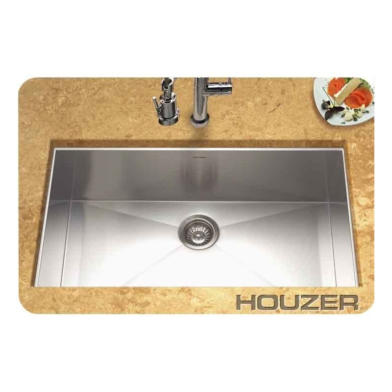 Houzer CTG-3200 Undermount Rectangular Single Basin Kitchen Sink