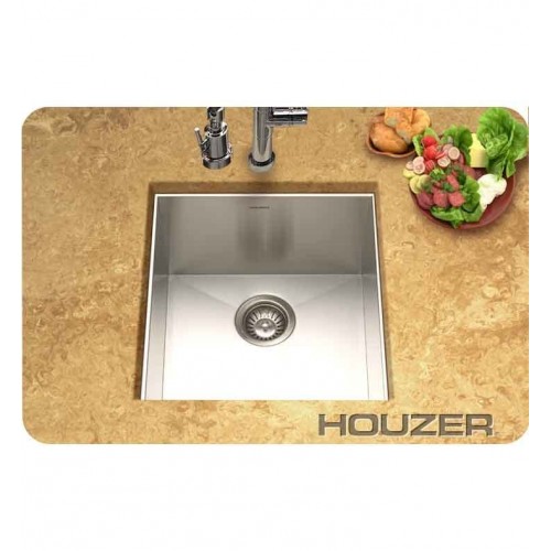 Houzer CTR-1700 Undermount Square Single Basin Bar Sink