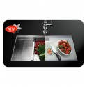 Houzer NVS-5200 Single Basin Undermount Stainless Steel Kitchen Sink with Worktop Cover and Drying Board