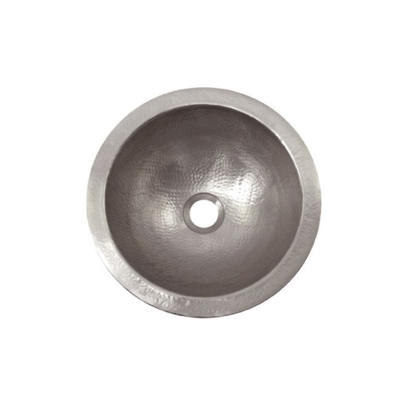 Houzer HW-BAB2RF Undermount Hand Hammered Copper Bathroom Sink in Pewter Finish
