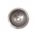 Houzer HW-BAB2RF Undermount Hand Hammered Copper Bathroom Sink in Pewter Finish