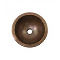Houzer HW-BAB1RF Undermount Hand Hammered Copper Bathroom Sink in Antique Copper Finish