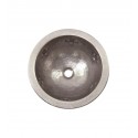 Houzer HW-FAM2RF Undermount Hand Hammered Copper Bathroom Sink in Pewter Finish