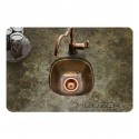 Houzer HW-SCH1BF Undermount Hand Hammered Copper Bar Sink in Antique Copper Finish