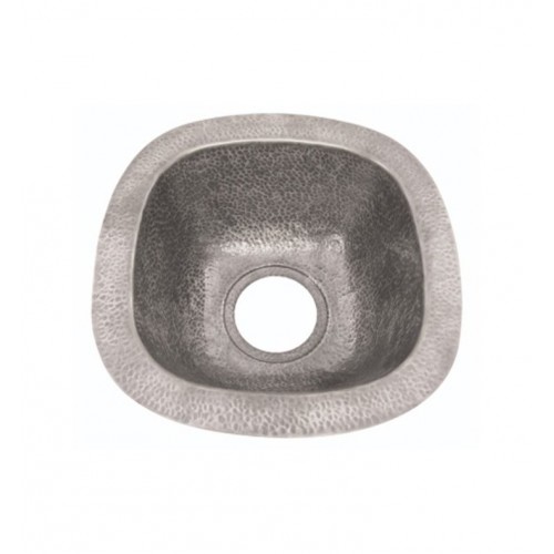 Houzer HW-SCH2BF Undermount Hand Hammered Copper Bar Sink in Pewter Finish