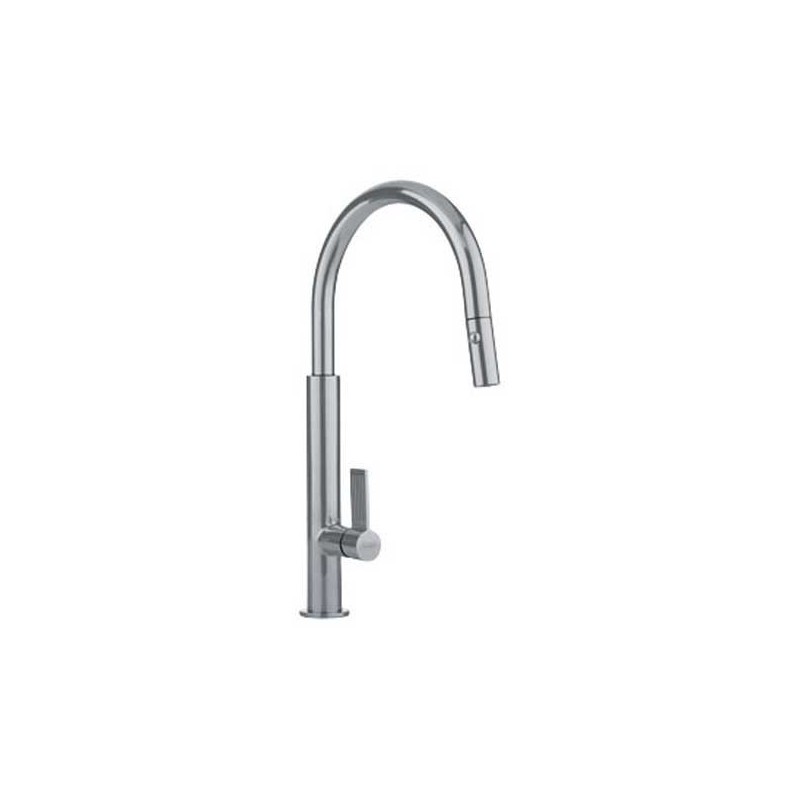 Franke FF2780 Satin Nickel Pullout Spray High Arch Kitchen Faucet