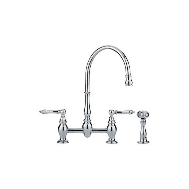 Franke FF6000a Bridge High Arch Kitchen Faucet with Side Spray