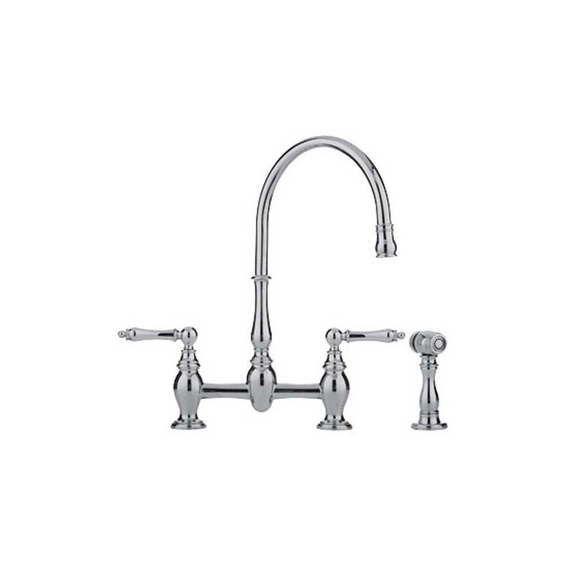 Franke FF6070a Bridge High Arch Kitchen Faucet with Side Spray