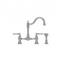 Franke FF7070a Polished Nickel Bridge Kitchen Faucet with Side Spray