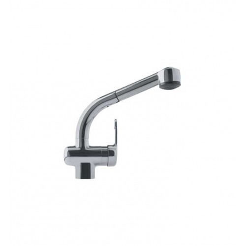 Franke FFPS680A Satin Nickel Pullout Spray Gooseneck Spout Kitchen Faucet with Dual Spray