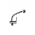 Franke FFPS680A Satin Nickel Pullout Spray Gooseneck Spout Kitchen Faucet with Dual Spray