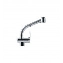 Franke FFPS600B Chrome Pullout Spray Gooseneck Spout Kitchen Faucet with Dual Spray