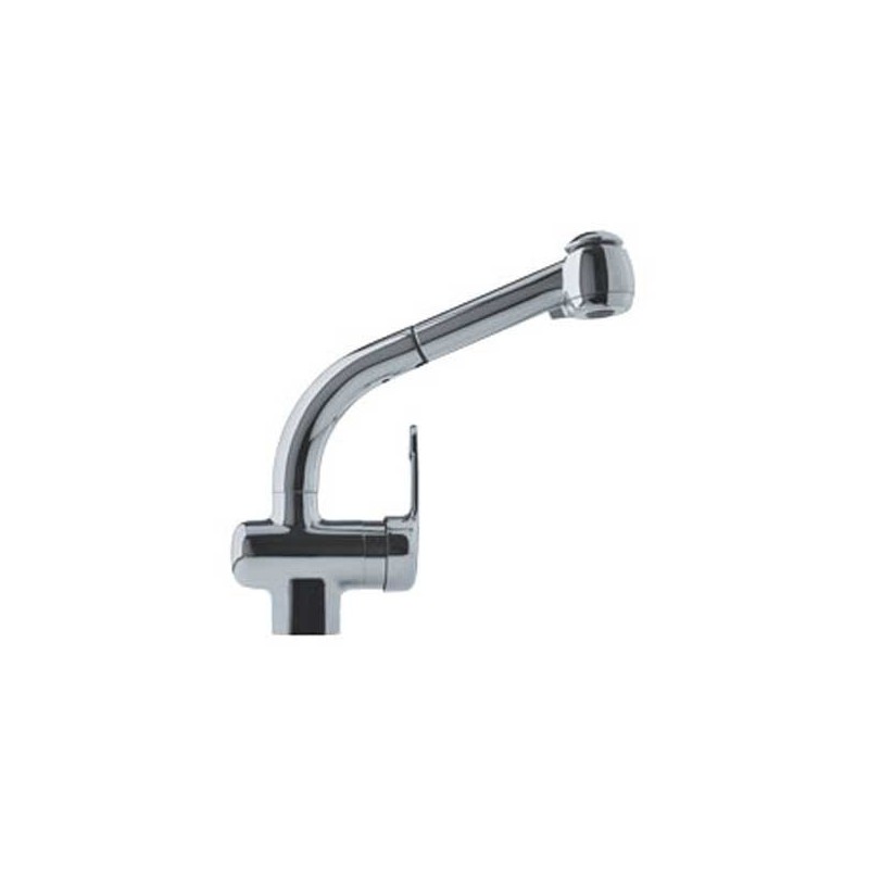 Franke FFPS680B Satin Nickel Pullout Spray Gooseneck Spout Kitchen Faucet with Dual Spray