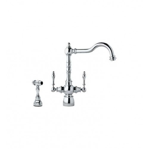 Franke FHF400 Chrome Farm House Kitchen Faucet with Side Spray