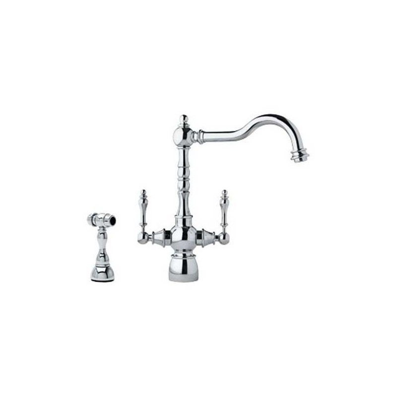 Franke FHF400 Chrome Farm House Kitchen Faucet with Side Spray