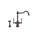 Franke FHF460 Old World Dark Bronze Farm House Kitchen Faucet with Side Spray
