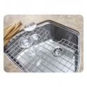 Franke CQX11019 Centennial Single Basin Undermount Stainless Steel Kitchen Sink with FREE Bottom Grid and Shelf Grid