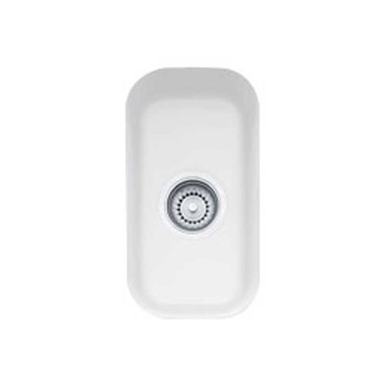Franke CCK110-8WH Single Basin Undermount Fireclay Bar Sink