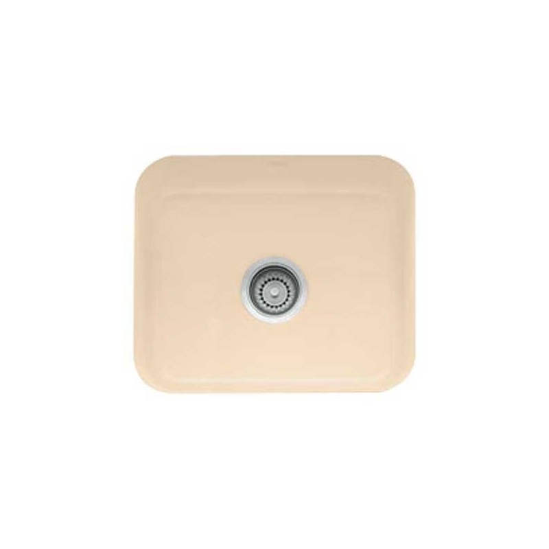 Franke CCK110-19BT Biscuit Single Basin Undermount Fireclay Bar Sink