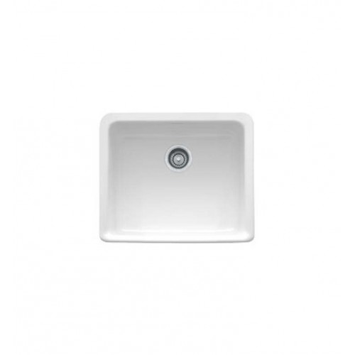 Franke MHK110-20WH White Manor House Single Basin Farmhouse Fireclay Kitchen Sink