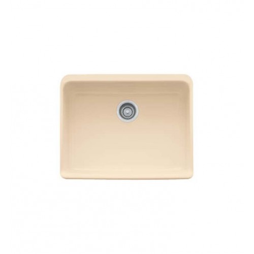 Franke MHK110-24BT Manor House Single Basin Farmhouse Fireclay Kitchen Sink in Biscuit