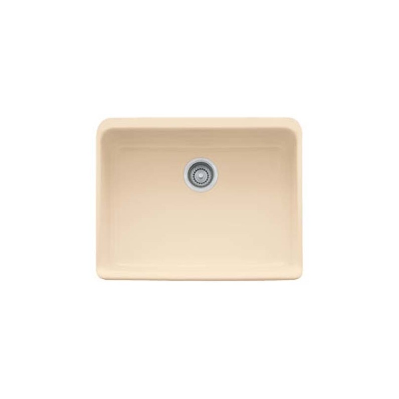 Franke MHK110-24BT Manor House Single Basin Farmhouse Fireclay Kitchen Sink in Biscuit