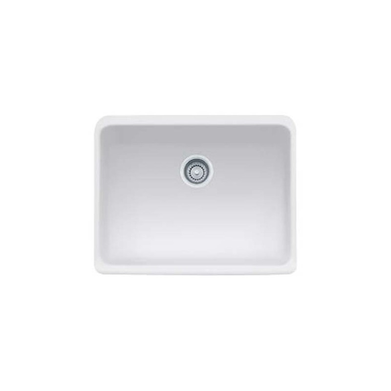 Franke MHK110-24MW Manor House Single Basin Farmhouse Fireclay Kitchen Sink in Matte White