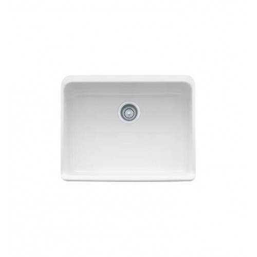 Franke MHK110-24WH Manor House Single Basin Farmhouse Fireclay Kitchen Sink in White