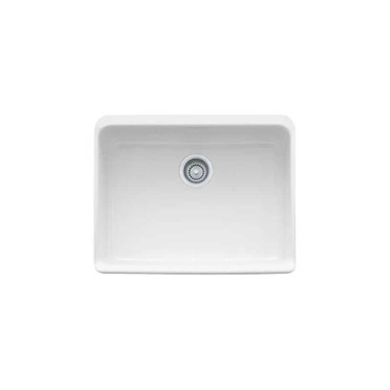 Franke MHK110-24WH Manor House Single Basin Farmhouse Fireclay Kitchen Sink in White