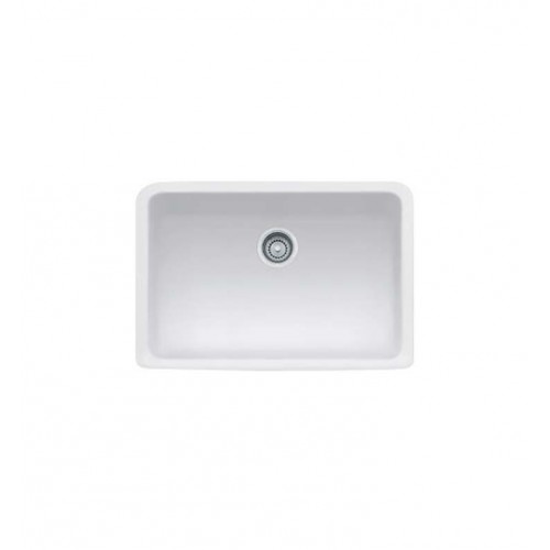 Franke MHK110-28MW Manor House Single Basin Farmhouse Fireclay Kitchen Sink in Matte White