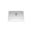 Franke MHK110-28WH Manor House Single Basin Farmhouse Fireclay Kitchen Sink in White