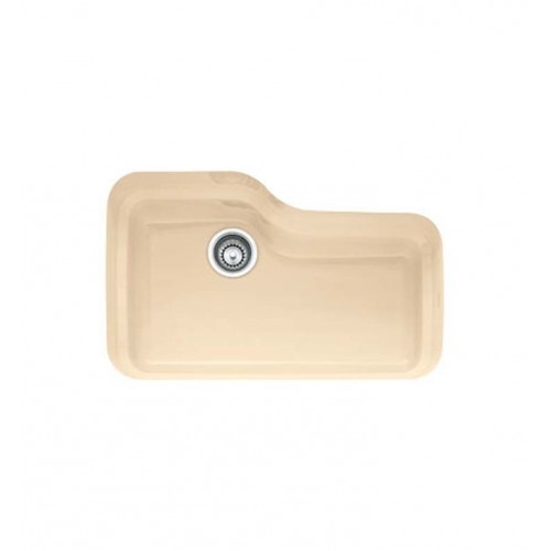Franke ORK110BT Orca Single Basin Undermount Fireclay Kitchen Sink in Biscuit