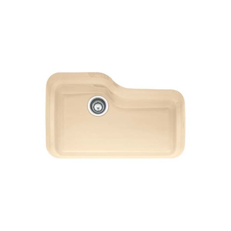 Franke ORK110BT Orca Single Basin Undermount Fireclay Kitchen Sink in Biscuit