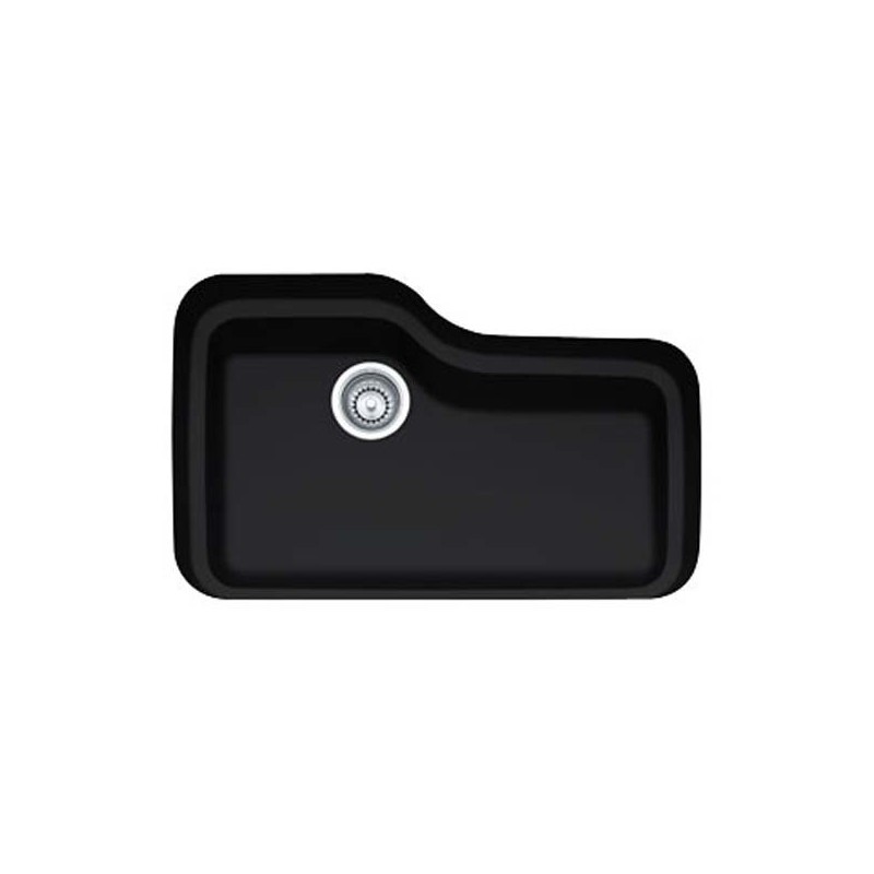 Franke ORK110MB Orca Single Basin Undermount Fireclay Kitchen Sink in Matte Black