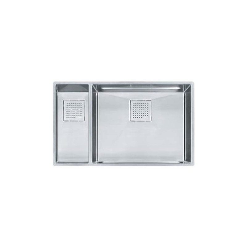 Franke PKX160LH Peak Double Basin Undermount Stainless Steel Kitchen Sink