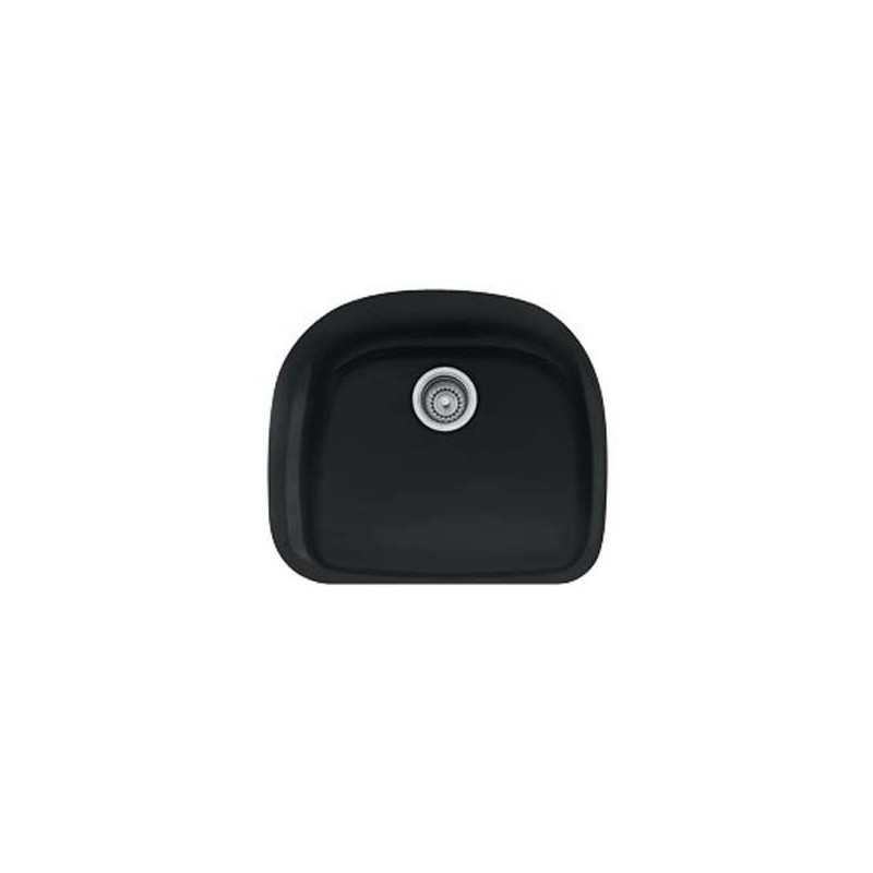 Franke PRK11021MB Prestige Single Basin Undermount Fireclay Kitchen Sink in Matte Black