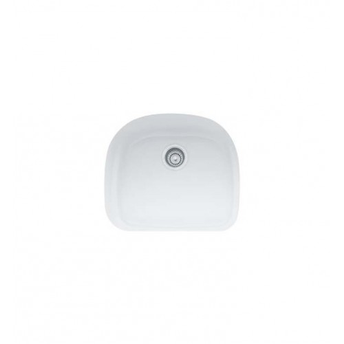 Franke PRK11021MW Prestige Single Basin Undermount Fireclay Kitchen Sink in Matte White