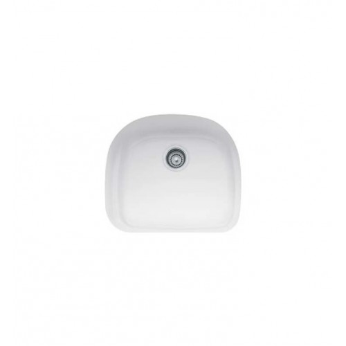 Franke PRK11021WH Prestige Single Basin Undermount Fireclay Kitchen Sink in White