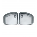 Franke VNX12045 Vision Double Basin Undermount Stainless Steel Kitchen Sink