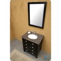 Fresca FVN6512BB Wilson Classic Single Sink Bathroom Vanity w/ Baltic Brown Countertop