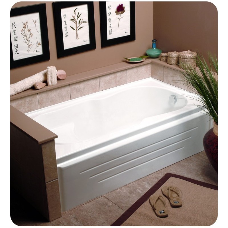 Neptune SA60 Sara 60" Customizable Rectangular Bathroom Tub with Integral Skirt and Optional Seat