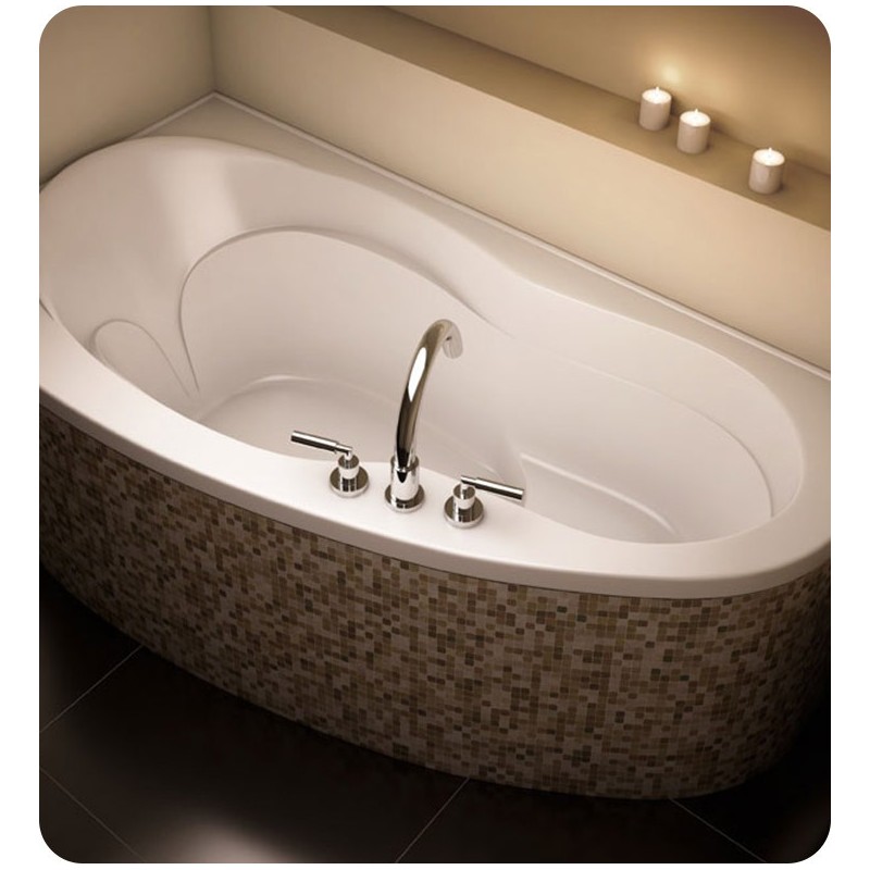 Neptune MI3566 Milos 66" Customizable Corner Podium Bathroom Tub