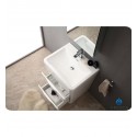 Fresca FVN8525WH Milano 25" Modern Bathroom Vanity with Medicine Cabinet and Faucet in Glossy White