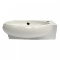 ALFI brand AB107 Small White Wall Mounted Ceramic Bathroom Sink Basin