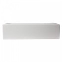 ALFI brand AB108 Small White Modern Rectangular Wall Mounted Ceramic Bathroom Sink Basin