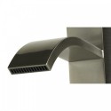 ALFI brand AB1158-BN Tall Brushed Nickel Tall Square Body Curved Spout Single Lever Bathroom Faucet