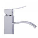 ALFI brand AB1158-PC Tall Polished Chrome Tall Square Body Curved Spout Single Lever Bathroom Faucet