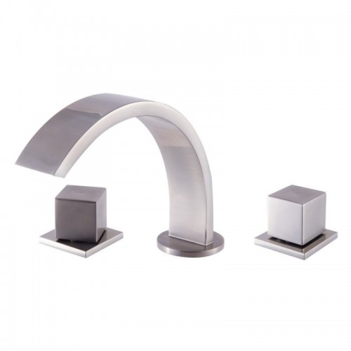 ALFI brand AB1326-BN Brushed Nickel Modern Widespread Bathroom Faucet