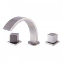 ALFI brand AB1326-BN Brushed Nickel Modern Widespread Bathroom Faucet